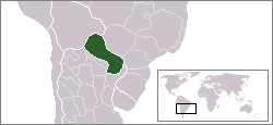 Location of Paraguay