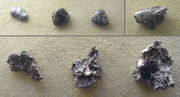 An assortment of native platinum nuggets