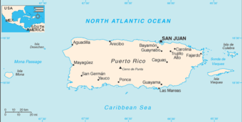 Map of Puerto Rico