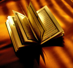 A copy of the Qur'an opened for reading.