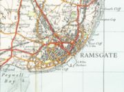 A map of Ramsgate from 1945