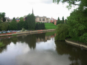 The Severn at Shrewsbury from the English Bridge.