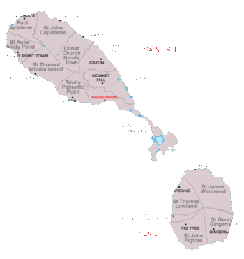 Parishes of Saint Kitts and Nevis