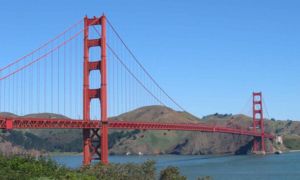 California's most famous bridge, the Golden Gate Bridge