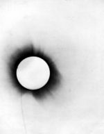 The original photograph of the 1919 eclipse which was claimed to confirm Einstein's theory of general relativity.