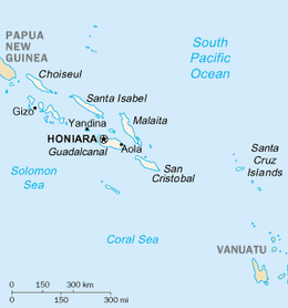 Map of the Solomon Islands