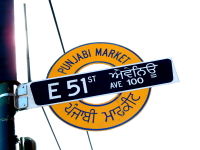 Punjabi street sign on Main Street