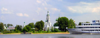 Many Orthodox shrines and monasteries are strewn along the banks of the Volga.