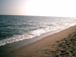 The Beach in Calella, Spain.