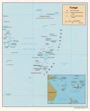 Map of Tonga