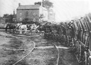 An early horse-pulled train