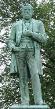 Grant Memorial Statue in Grant Park, Galena, Illinois. Julia Grant remarked that it was the best likeness of her husband, as his hands were thrust into his pockets.