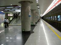 Inside a Beijing Subway station