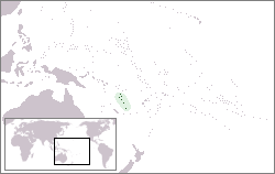 Location of Vanuatu