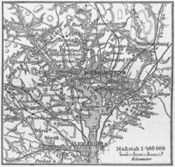 1888 German map of Washington, D.C.