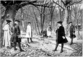 Hamilton fights his fatal duel with Aaron Burr.