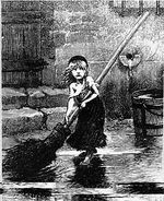 Portrait of "Cosette" by Emile Bayard, from the original edition of Les Misérables (1862)