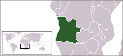 Location of Angola