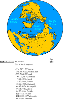 Arctic Ocean Seaports, Churchill, Inuvik, Prudhoe Bay, Barrow, Pevek, Tiksi, Dikson, Dudinka, Arkhangelsk, Murmansk