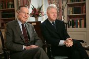 Clinton with former President George H.W. Bush in January 2005.