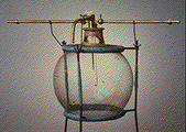 Apparatus for hydrogen combustion experiment made from Lavoisier's sketch by Jean Baptiste Meusnier in 1783.