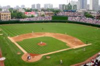 Wrigley Field on the North Side. Home of the Chicago Cubs