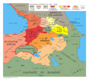 A map of the Caucasus, c. 830-1020