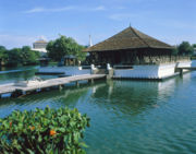 Seema Malakaya Temple in the Beira Lake in the slave island area