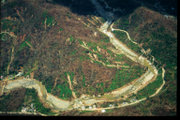 Debris runoff in central Puerto Rico