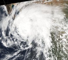 Hurricane Marty over the Gulf of California on September 22, 2003