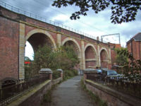 Stephenson's bridge over the Warrington - Wigan Turnpike Road 