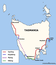 Route map for Webber's 2003 Challenge