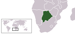 Location of Botswana