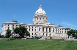 Minnesota State Capitol building in Saint Paul designed by Cass Gilbert