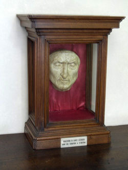 The death mask of Dante Alighieri (in Palazzo Vecchio, Florence).