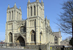 The west front of Bristol Cathedral