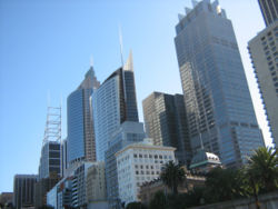 The City District is home to most of Sydney's financial centers, and the Australian Stock Exchange