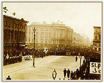 Tchaikovsky's burial in Saint Petersburg.