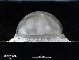 The first nuclear test, which Oppenheimer designated "Trinity".