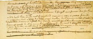 Fragment of an early draft of the Declaration