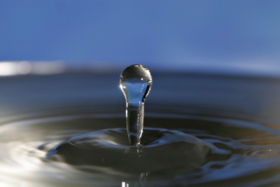 Impact of a drop of water.