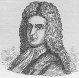 A woodcut of Daniel Defoe.