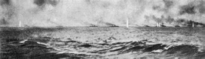 This photograph, taken from the deck of a British ship at the Battle of Jutland in 1916 gives some idea of the conditions in which the battle was fought.