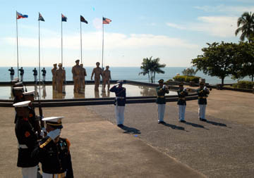 A 60th Anniversary ceremony in Tacloban, Philippines, on October 20, 2004