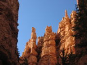 Hoodoos can form strange shapes due to random fluctuations in erosion patterns and variations between the rock strata.