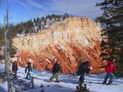 There are marked trails for hiking, for which snowshoes are required in winter.