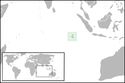 Location of the Cocos (Keeling) Islands