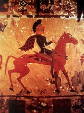 A Saka (Scythian) horseman from the area north of the Tian Shan, Pazyryk, c.300 BCE.