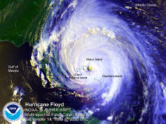 Hurricane Floyd over The Bahamas on September 14, 1999