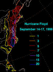 Rainfall from Floyd